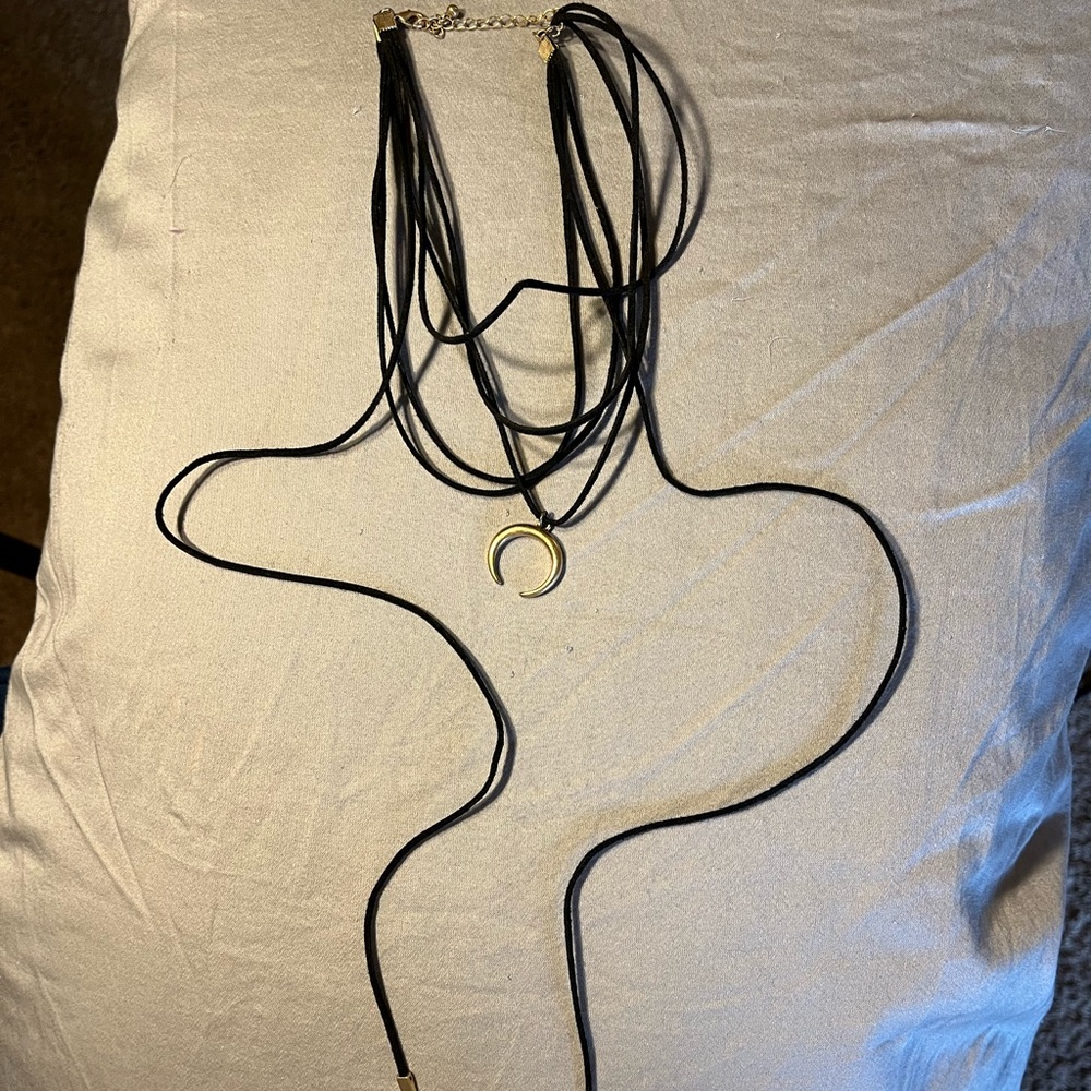 Trendy Layered Moon Necklace